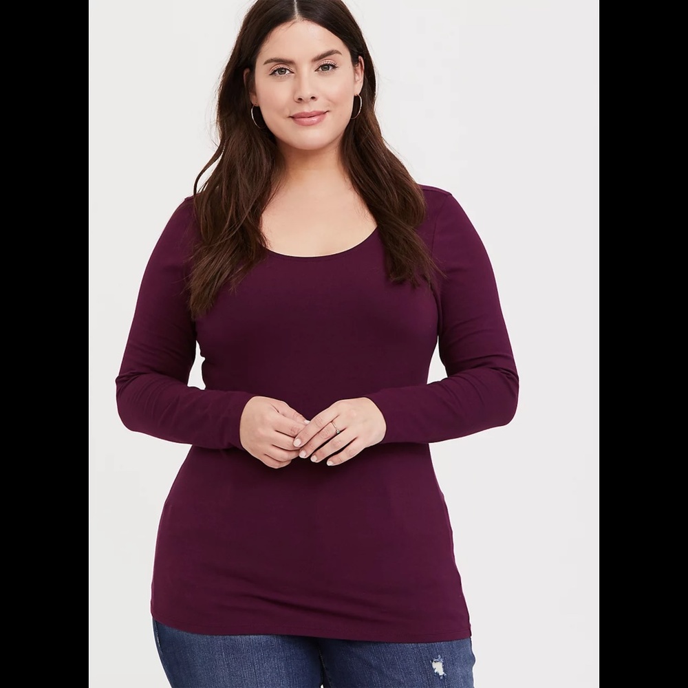 Torrid Lattice Back Long Sleeve Foxy Top